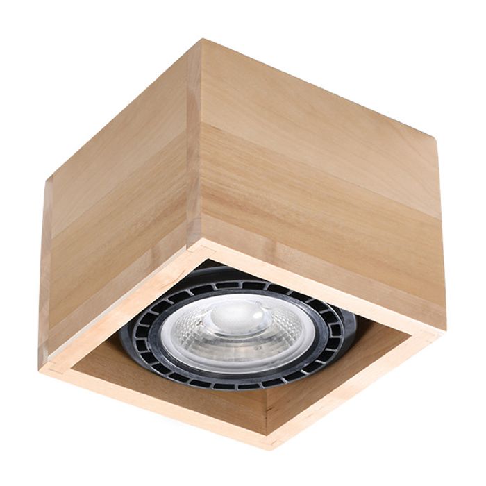 Sollux Quatro SL.0915 houten ES111 plafondlamp