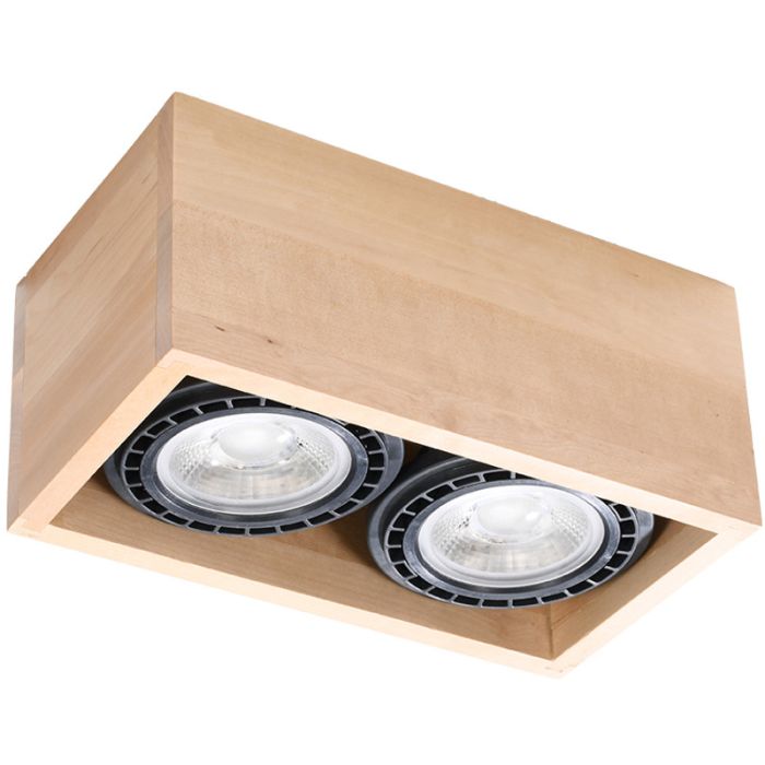 Sollux Quatro SL.0916 houten ES111 plafondlamp