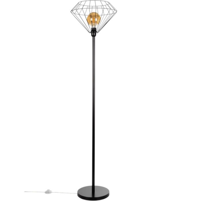 Britop Raquelle 12470104 zwarte vloerlamp met kap van metaaldraad