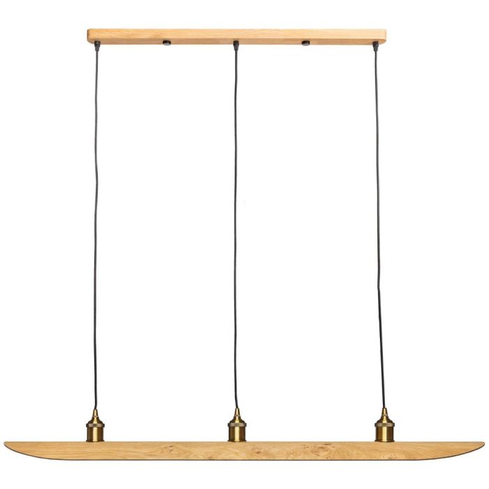 Elobra Colombia retro 139493 eikenhouten hanglamp met bronzen fittingen