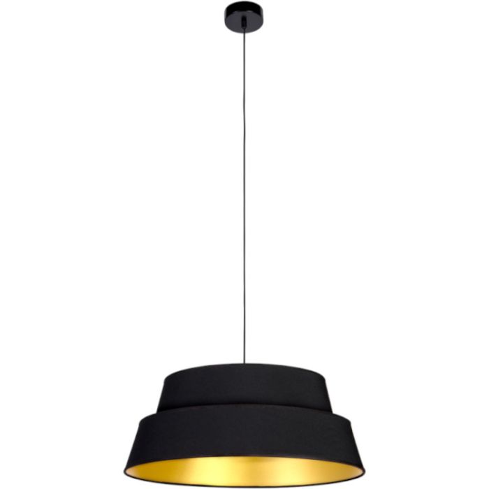 Britop Preto 150019104 zwart met goudkleurige hanglamp van textiel