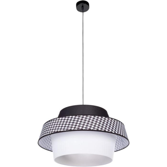 Britop Preto 150079104 zwart witte hanglamp van textiel