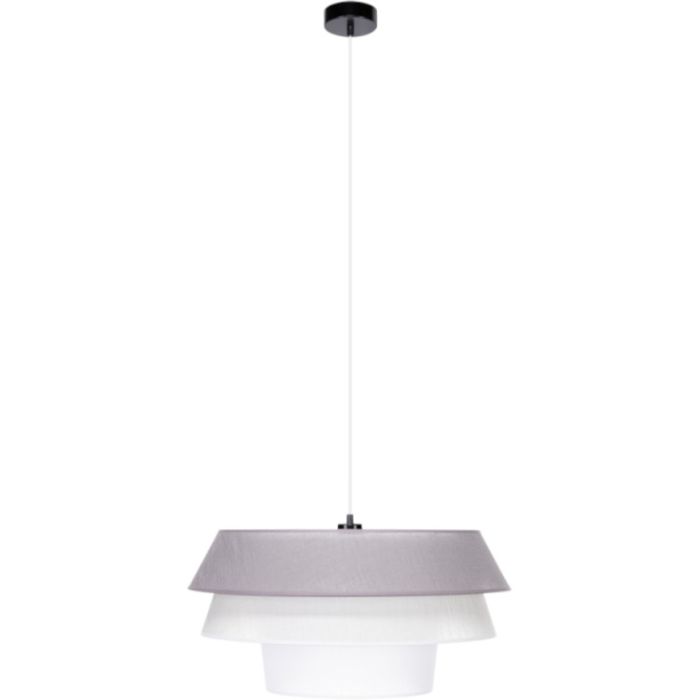 Britop Amar 160960104 beige, grijs met witte hanglamp van textiel