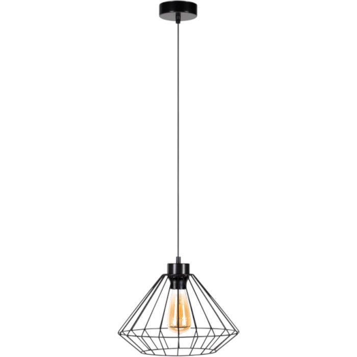 Hanglamp Raquelle 187149104 zwarte hanglamp van metaaldraad