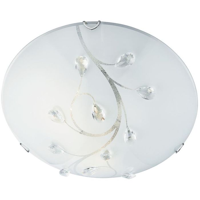 Searchlight Dunkirk 2140-30 plafonniere met kristallen