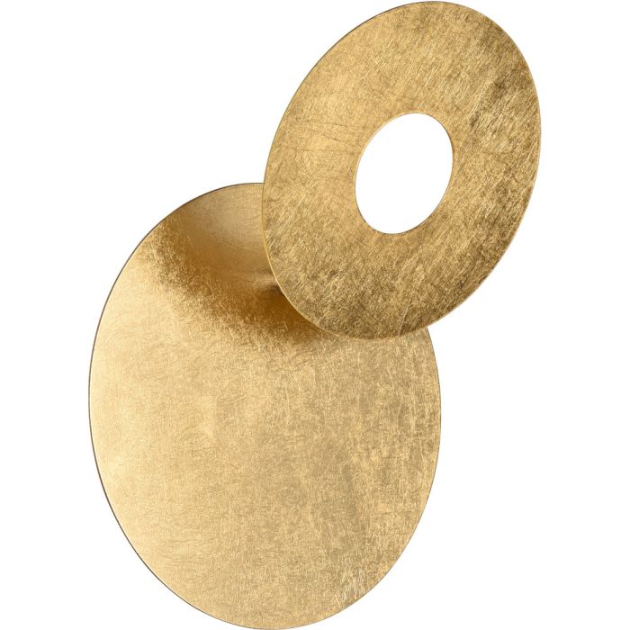 Trio Leano 240310179 goudkleurige wandlamp met draaibare schijf voor indirect licht