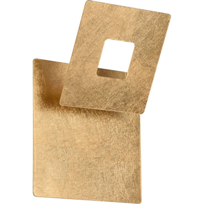 Trio Leano 240319179 goudkleurige wandlamp met naar boven gedraaide draaibaar vierkant voor indirect licht