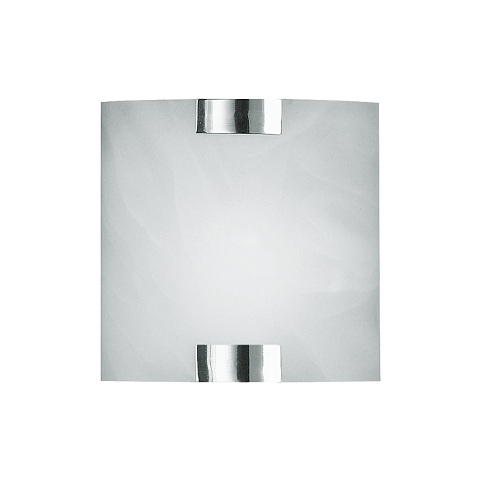 Trio Marta 2523011-01 mat glazen halfronde wandlamp met chromen houders