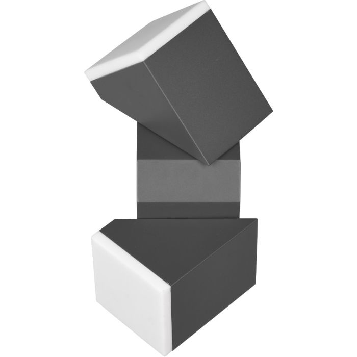 Trio Avon 270660242 antraciet grijze wandlamp voor buiten met twee draaibare spots