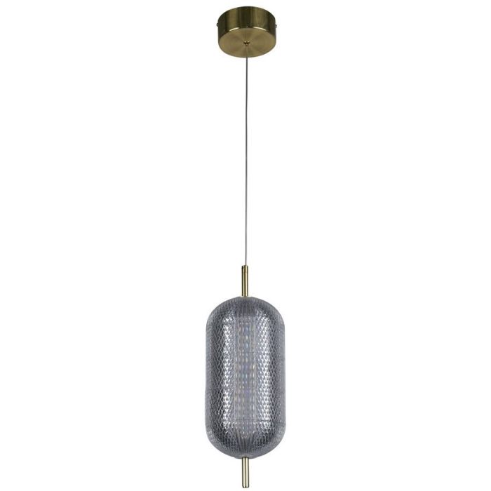 Searchlight Capsule 28803SB hanglamp met cilindervormige kap van acryl met LED buis erin