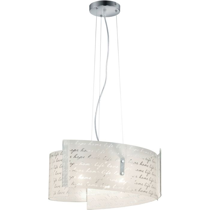 Trio Signa 302500301 mat glazen hanglamp home life love hope