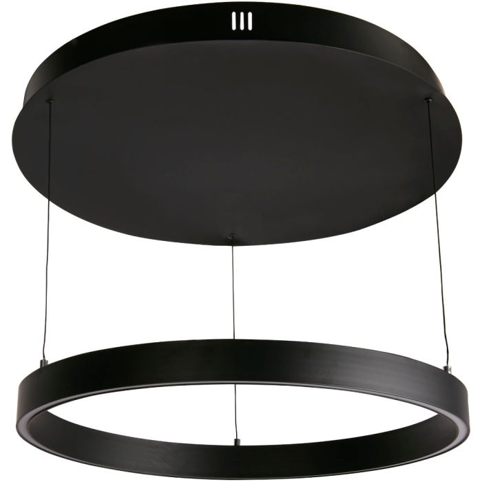 Searchlight Layla 30411BK zwart metalen hanglamp ringvormig