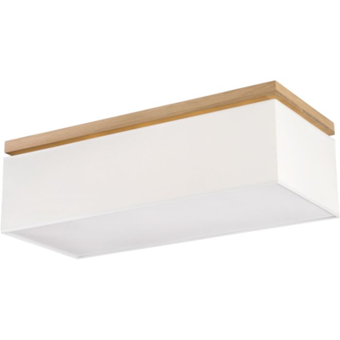 Britop Vertiga 34511474 witte plafondlamp met eikenhout