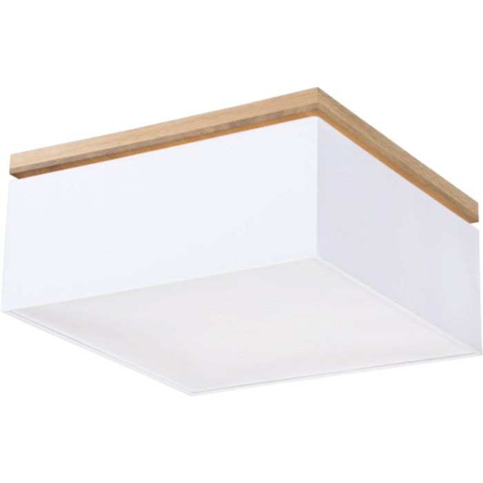 Britop Vertiga 34521474 witte plafonniere met eikenhout