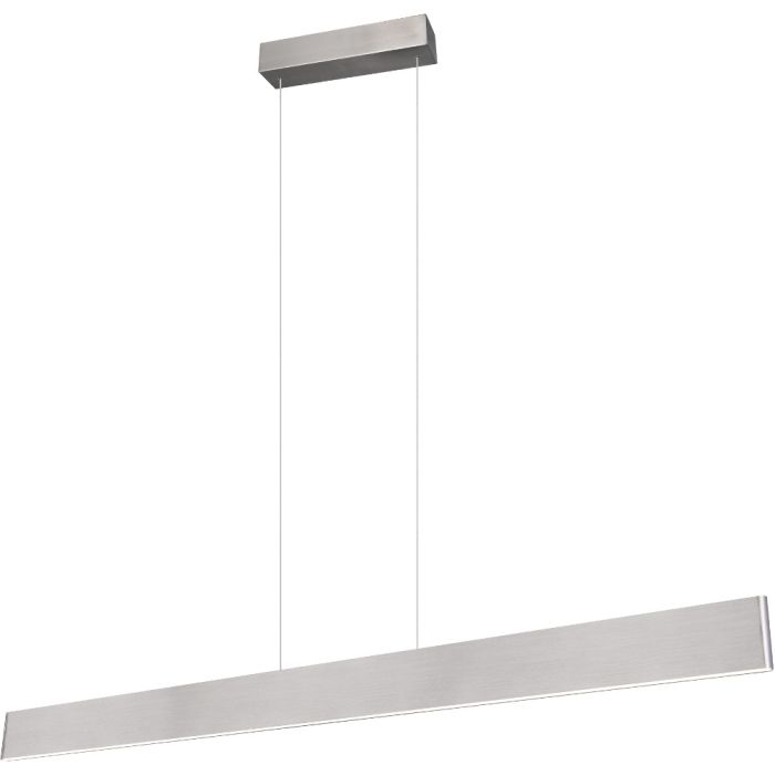 Trio Galway 349710107 mat stalen dunne hanglamp met liftfunctie en LED naar boven en beneden