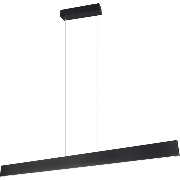Trio Galway 349710132 zwarte dunne hanglamp met liftfunctie en LED naar boven en beneden