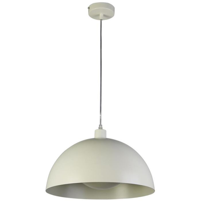 Searchlight Mars 35411CR creme hanglamp met half ronde kap en half ronde schijf in de lamp voor indirect licht