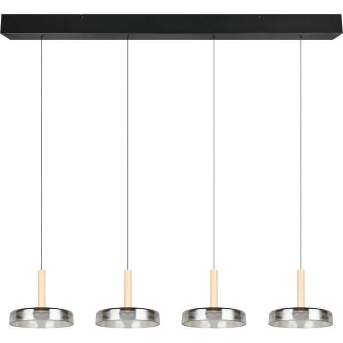 Trio Celeste 354910432 verchroomd glazen hanglamp