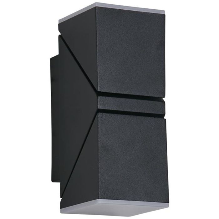 Searchlight Montana 36170BK zwarte dubbele buitenlamp met kantelbare koppen