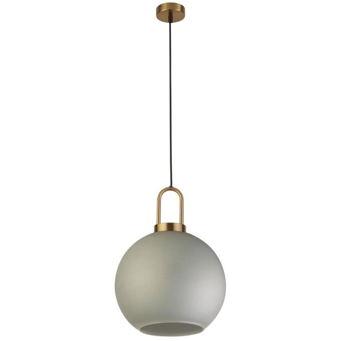 Searchlight Snowdrop 36631-1AC mat glazen hanglamp met messing