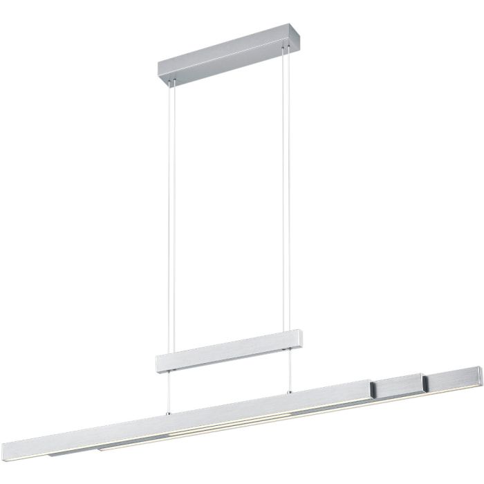 Trio Trajan 375310507 staal kleurige uitschuifbare hanglamp met trekpendel
