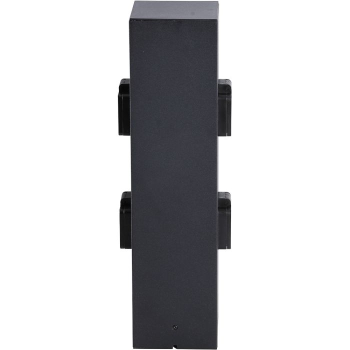 Searchlight EU39290BK zwart buitenstopcontact met vier stopcontacten