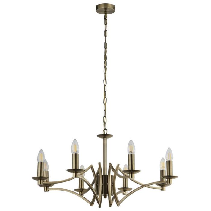 Searchlight Ascot 41312-8AB moderne bronzen acht lichts kroonluchter