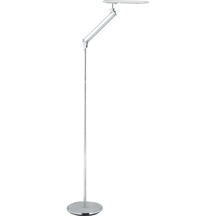 Trio 422710105 geborsteld aluminium vloerlamp met verstelbare kop