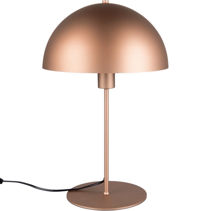 Trio Nola 506290165 koffiebruine tafellamp van metaal met halfronde metalen kap