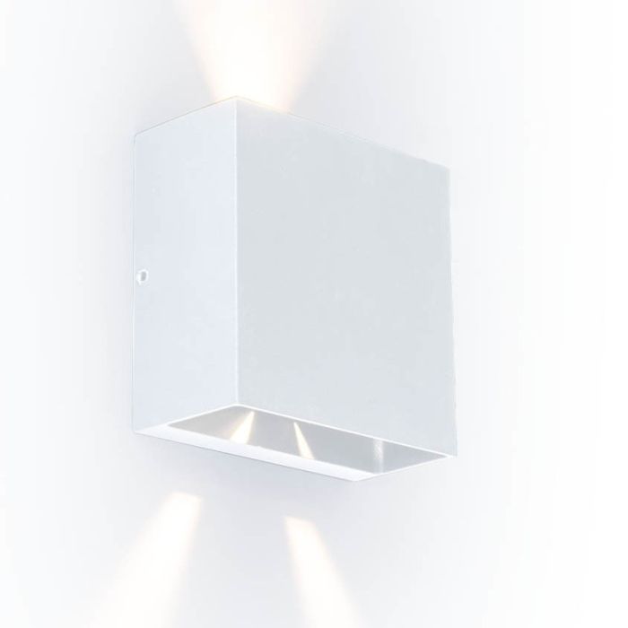 Lutec Gemini Beams 5104003032 mat witte wandlamp