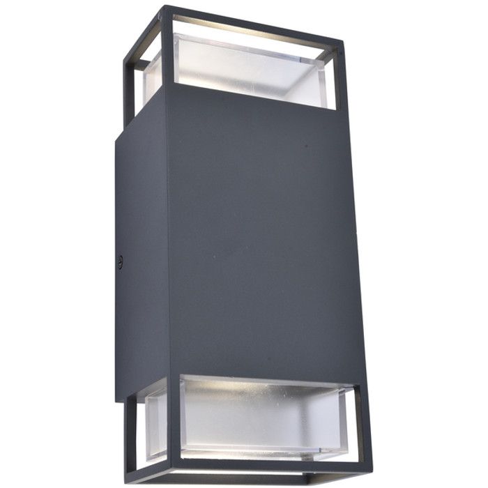 Lutec Ridge 5107101118 antraciet grijze buiten wandlamp