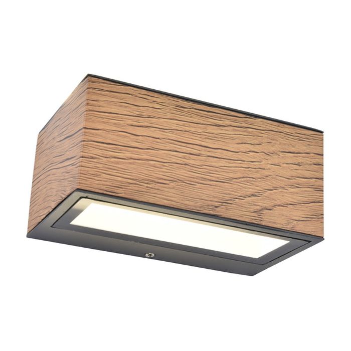 Lutec Gemini 5189135118 hout kleurige buitenlamp