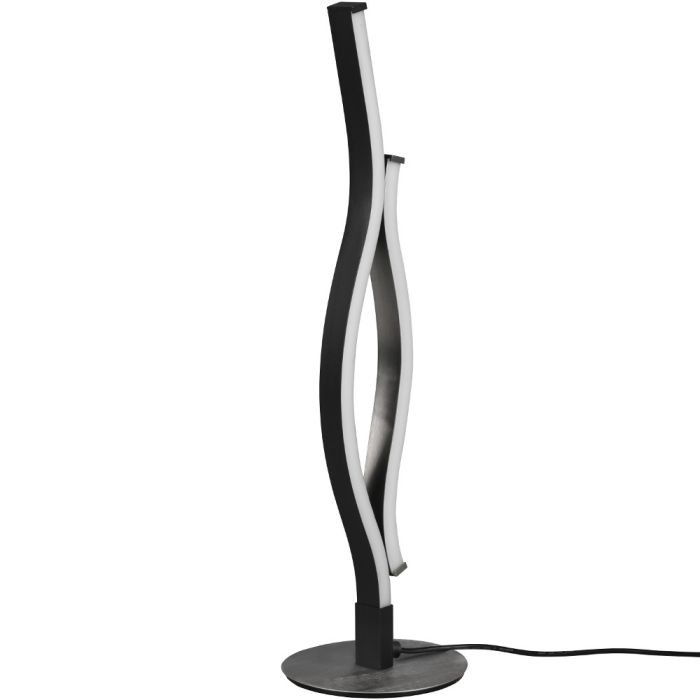 Trio Blaze 541210205 tafellamp uit twee gebogen geborsteld aluminium stangen met LED