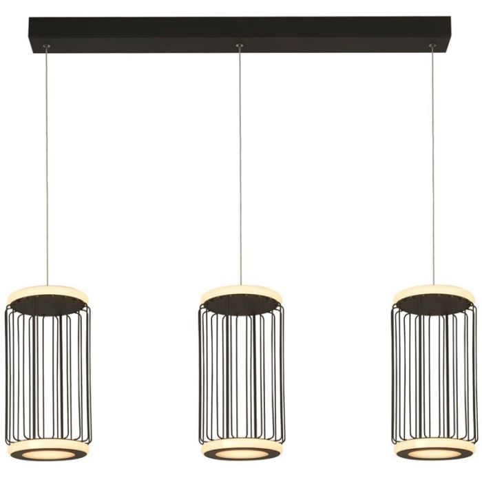 Searchlight Circolo 54212-3BK zwart metalen hanglamp