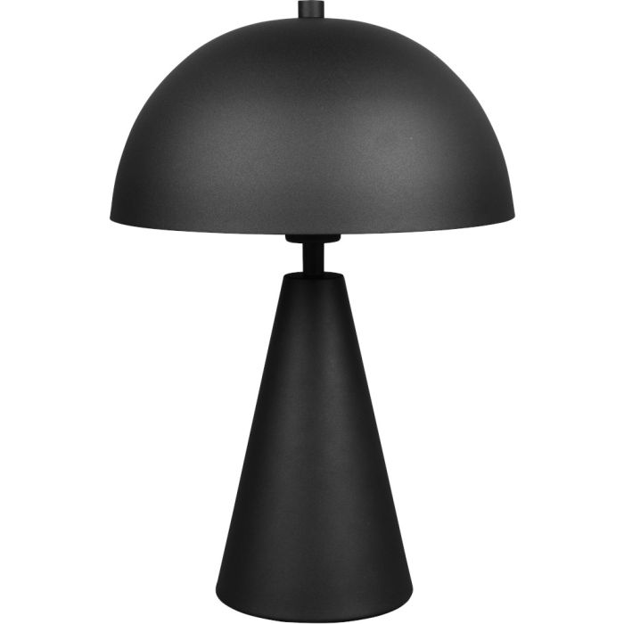 Trio Alfie 565000132 mat zwart metalen tafellampje met metalen halfronde kap