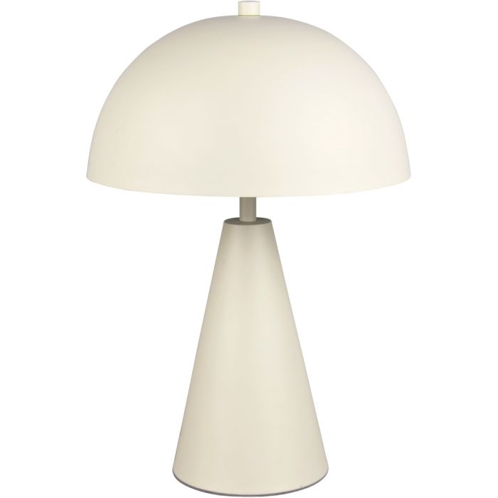 Trio Alfie 565000176 warm grijs metalen tafellampje met metalen halfronde kap