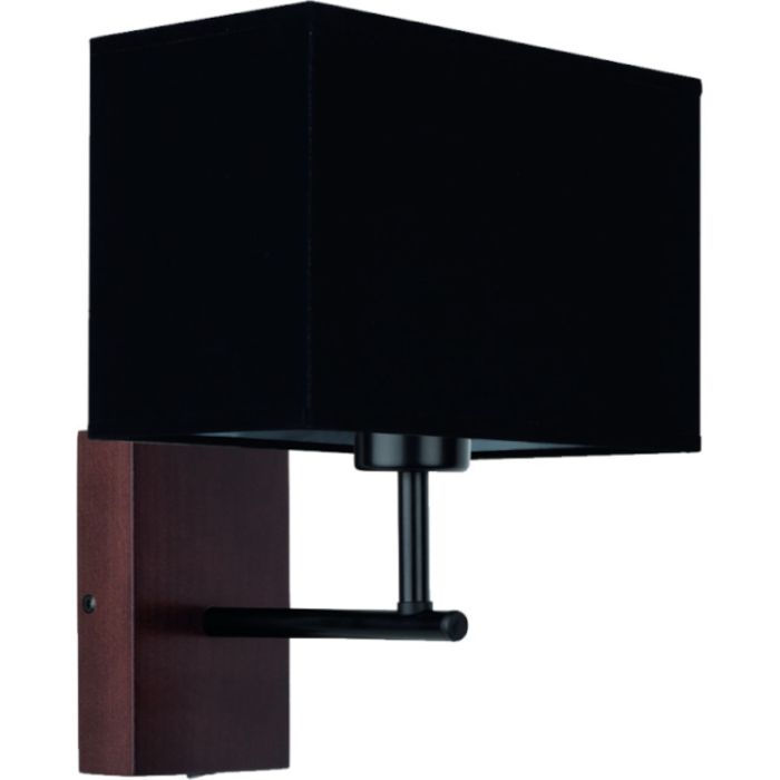 Britop Sonar 5722976 walnoot wandlamp met zwarte kap