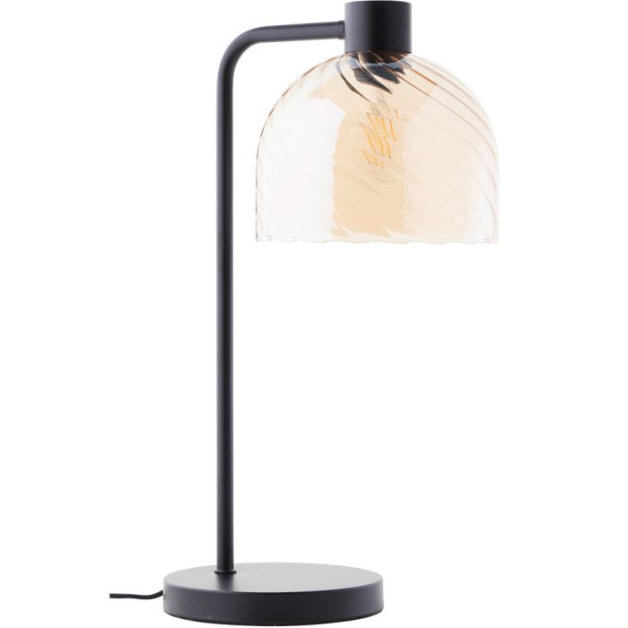 Tafellamp Castro 60105/20 zwarte tafellamp met amber glas