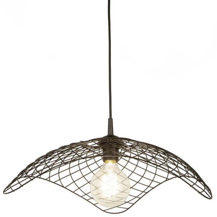 Searchlight Parachute 60514CW hanglamp van zwart draadstaal