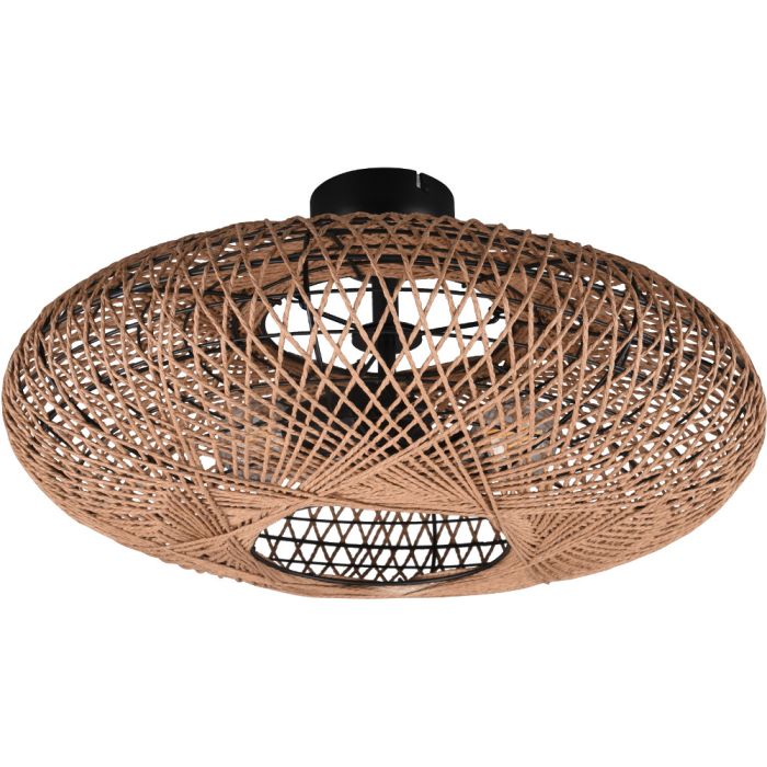 Trio Hedda 612300236 plafondlamp van gevlochten touwen van sisal