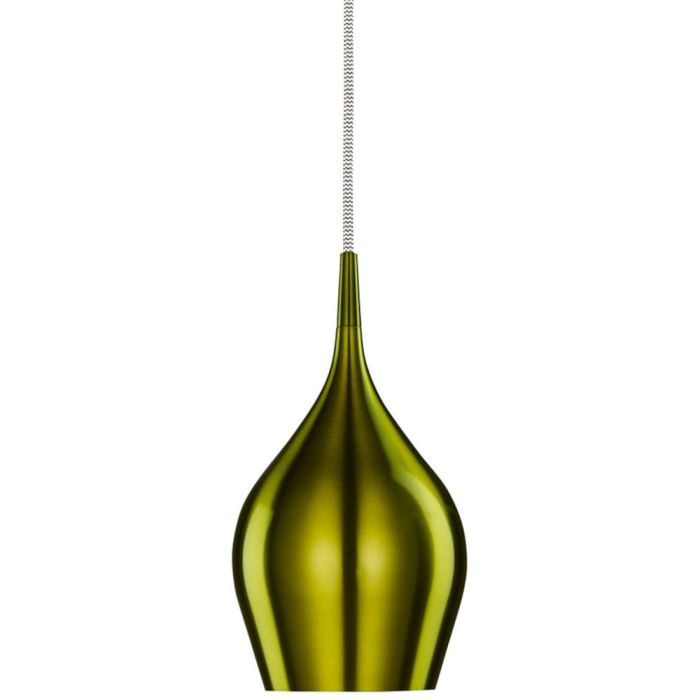 Searchlight Vibrant 6461-12GR groene hanglamp van 12cm met een kap van glanzend metaal