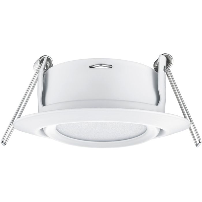 Trio Rila 650310131 witte kantelbare inbouwspot met geïntegreerde LED achter mat glas