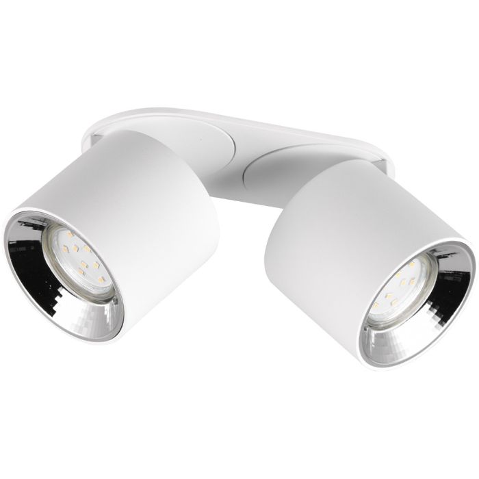Trio Guayana 651000231 mat witte dubbele richtbare spot met reflector, ingebouwd