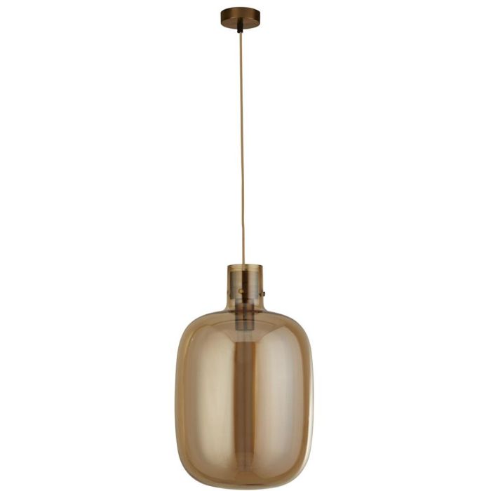 Searchlight Barrel 68361AM amber glazen hanglamp