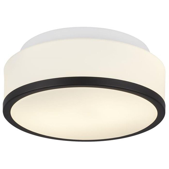 Searchlight Cheese 7039-23BK zwarte badkamer plafondlamp