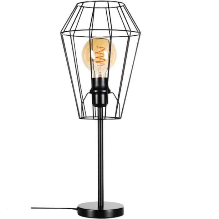 Britop Endorfina 72420104 zwarte tafellamp met kap van metaaldraad