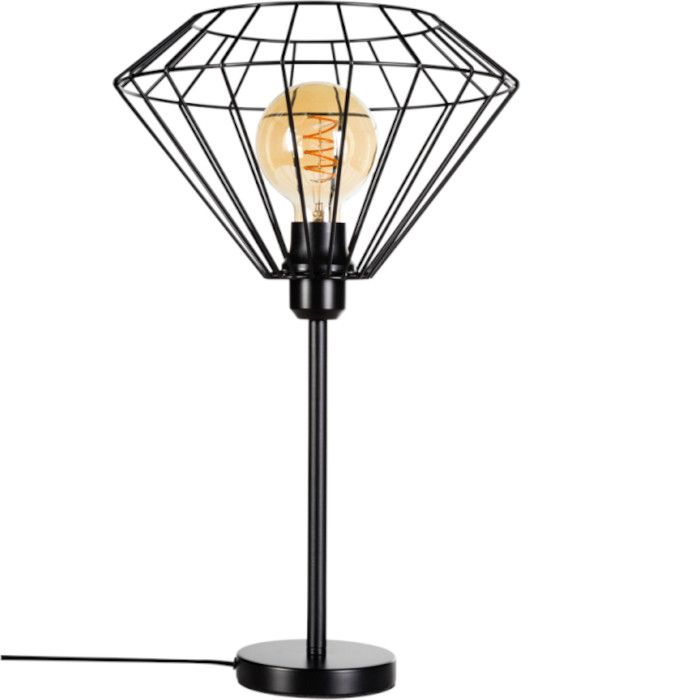 Britop Raquelle 72470104 zwarte tafellamp van metaaldraad