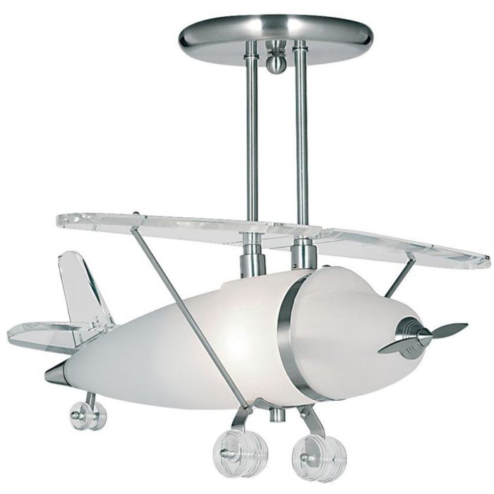 Searchlight Vliegtuig 737 glazen kinderlamp