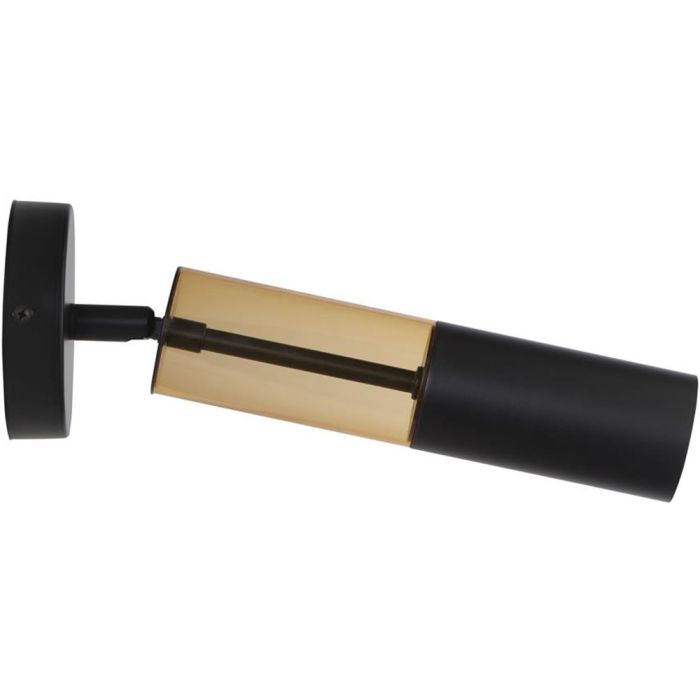 Searchlight Merrygold 82122-1BK zwart met amber kleurige spot