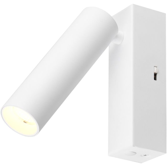 Trio Ambala 849210131 witte dunne cilindervormige spot met schakelaar om de lichtkleur in te stellen